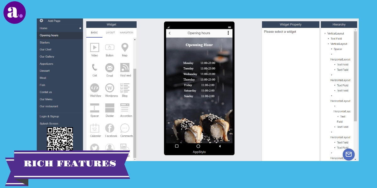 mobile app builder with rich features