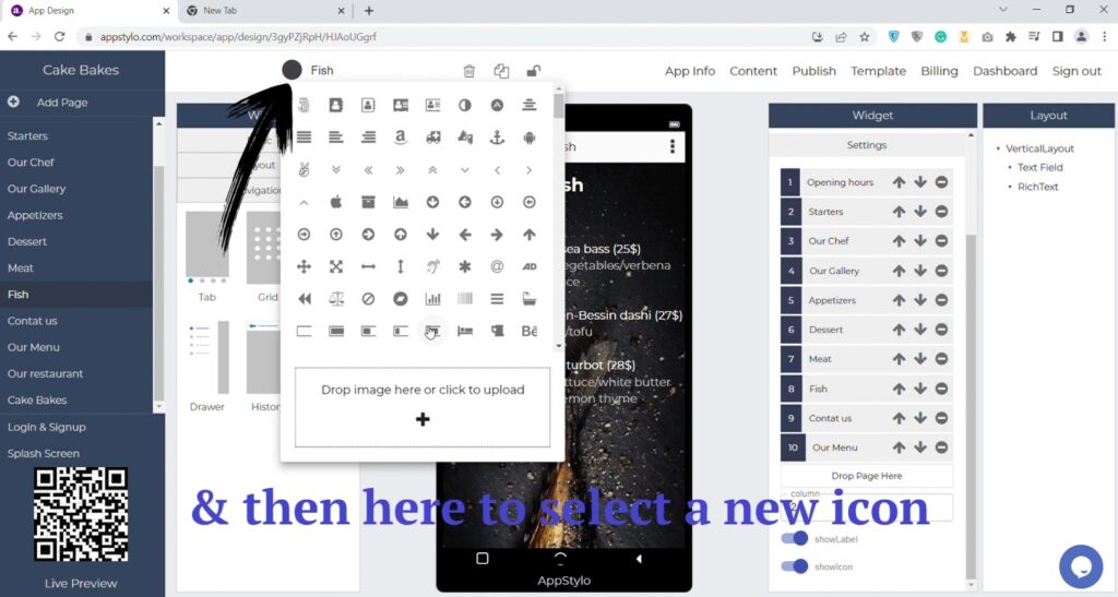 select new icon grid nav