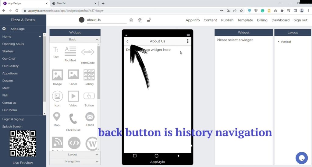 back button history nav